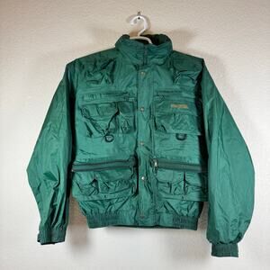 VTG LAKESTREAM Mens M Waterproof Wading Jacket Hood Fish Wading Green Hodgman